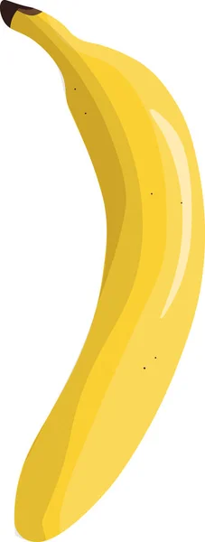 Illustration Vectorielle Une Banane Style Plat Sur Fond Isolé Style — Image vectorielle