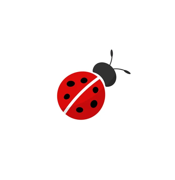 İzole edilmiş bir arkaplanda uğur böceği logosu.
