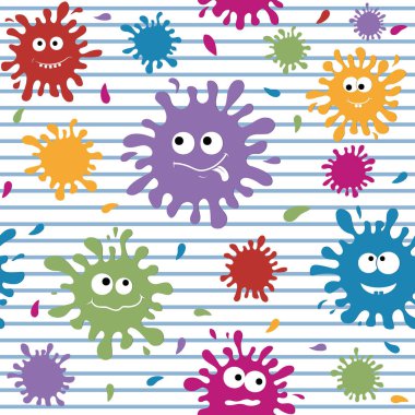 Çizgili arka plan, doku, duvar kağıdı arkaplan üzerinde farklı duyguları olan renkli lekeler.