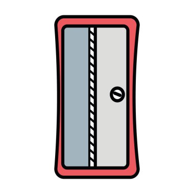 Kalem açacağı, ofis kırtasiyesi rengi düz biçimde izole edilmiş vektör