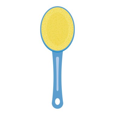 Bulaşık yıkamak ve evi temizlemek için izole edilmiş sünger, düz stilde renk vektörü çizimi