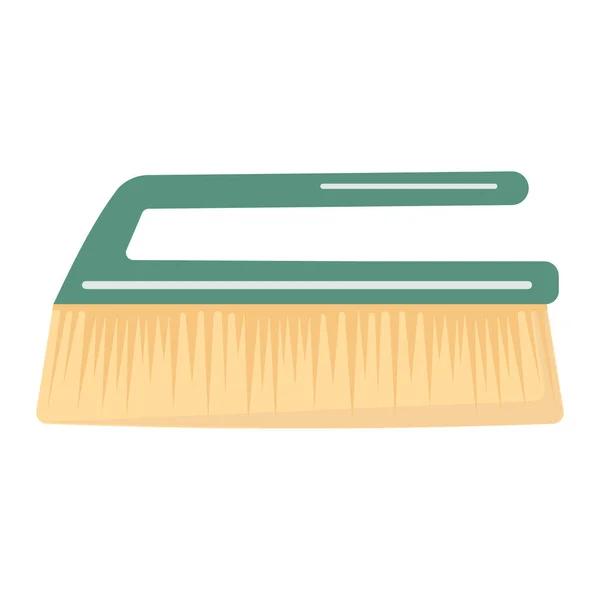 Cepillo Para Limpiar Ropa Muebles Alfombras Ilustración Vectorial Aislada Color — Vector de stock