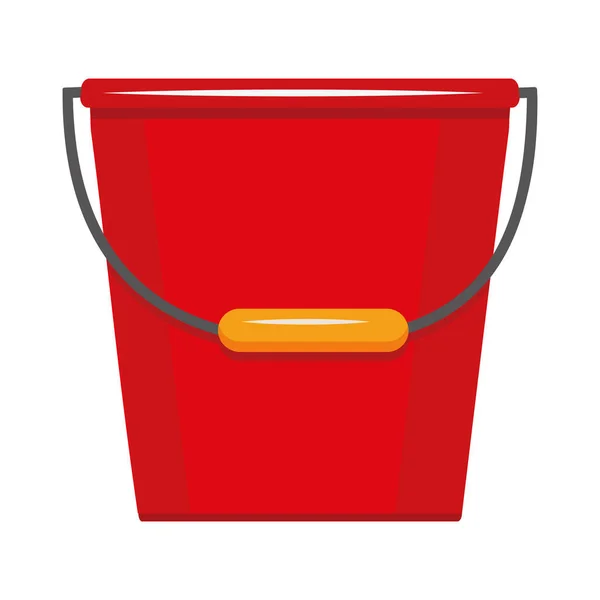 Geïsoleerde Container Voor Wassen Reinigen Kleur Vector Illustratie Platte Stijl — Stockvector
