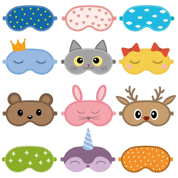 Uyuyan Maske Vektör Tasarımı illüstrasyonu