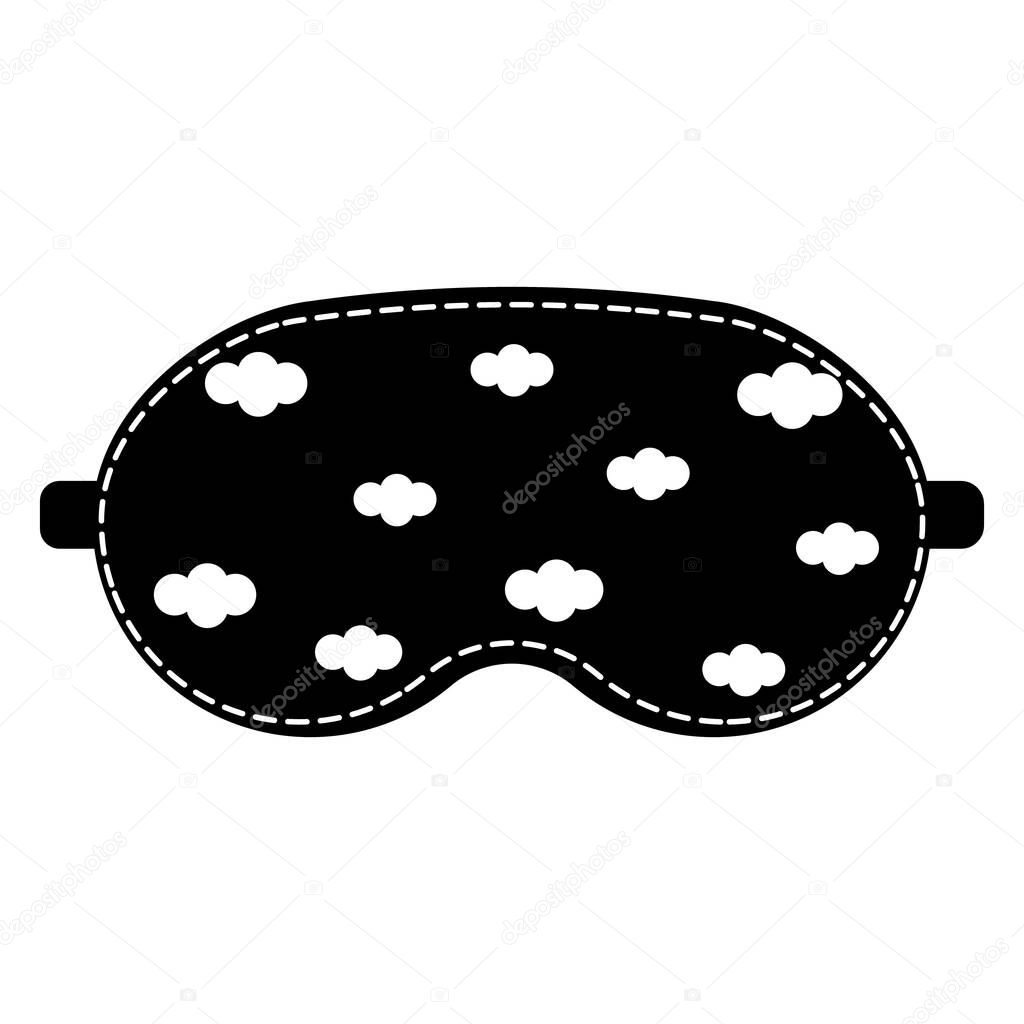 sleep mask with a pattern, isolated vector illustration.