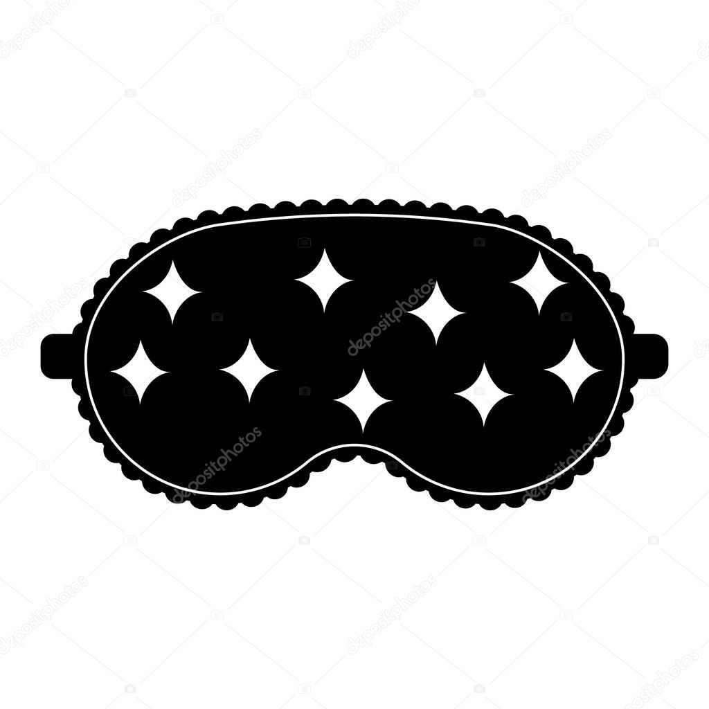 sleep mask with a pattern, isolated vector illustration.