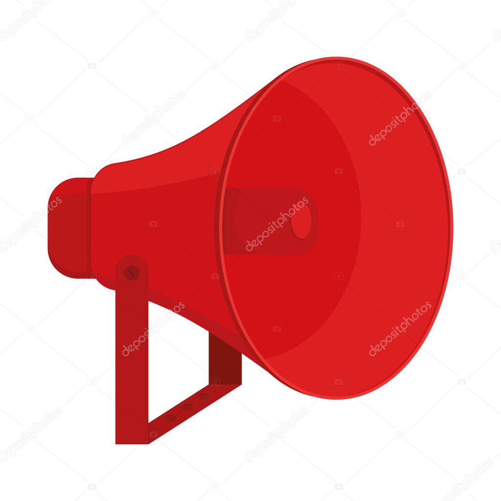 loudspeaker isolated vector color illustration in cartoon style.