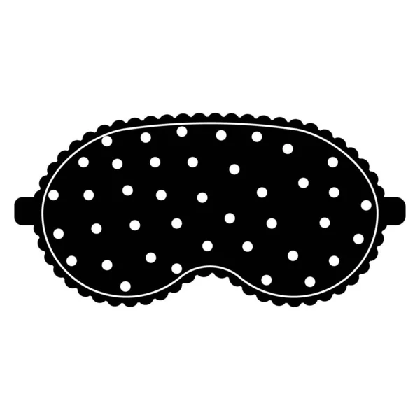 Slaapmasker Met Patroon Geïsoleerde Vectorillustratie — Stockvector