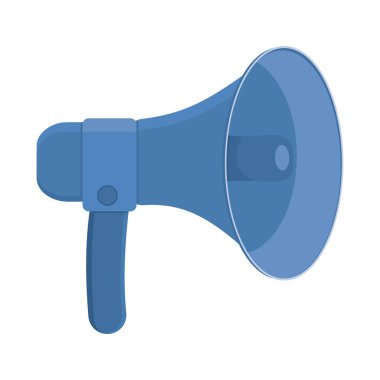 Hoparlör karikatür biçiminde izole edilmiş vektör rengi çizimi.