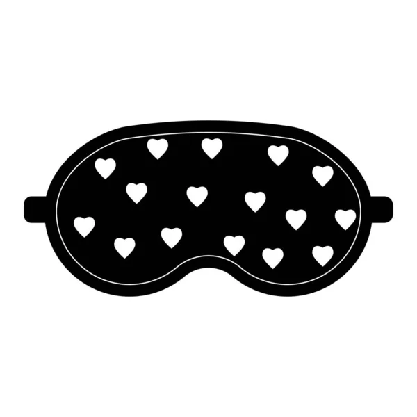 Sada Spánkové Masky Černá Bílá Izolované Vektorové Ilustrace — Stockový vektor