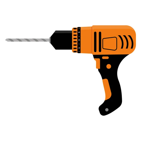 Repair Tool Drill Color Vector Isolated Illustration — 图库矢量图片