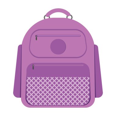 Beyaz arkaplanda izole edilmiş sırt çantası vektör çizelgesi.