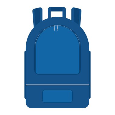 Beyaz arkaplanda izole edilmiş sırt çantası vektör çizelgesi.