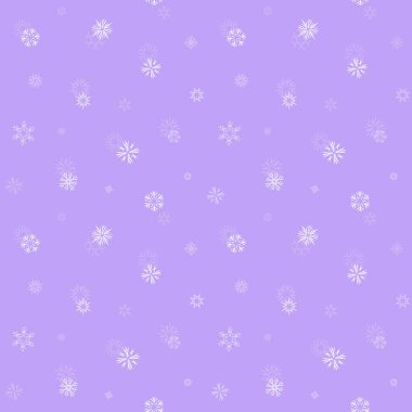 Kar taneleriyle kusursuz desen. Kırılgan kristallerle sonsuz kış arkaplanı. Vektör illüstrasyonu