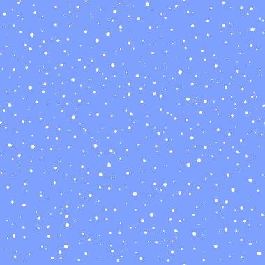 Kış arkaplanı mavi tonlarda, Noel ve yeni yıl için farklı kar taneleri var. Vektör illüstrasyonu