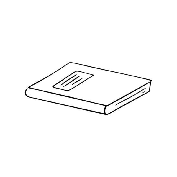Buku Catatan Yang Digambar Tangan Logo Sederhana Desain Untuk Pendidikan - Stok Vektor