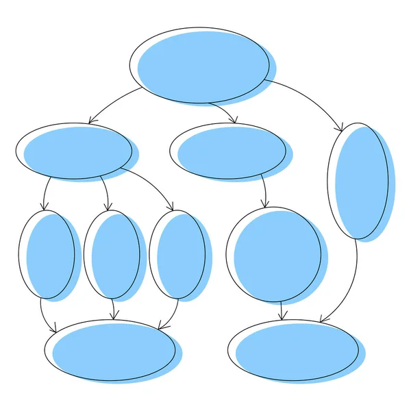 Stroomdiagram Met Geometrische Elementen Infographics Stap Voor Stap Structuur Voor — Stockvector