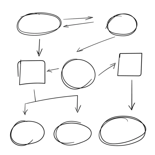 Schemat Elementami Geometrycznymi Infografika Krok Kroku Struktura Rozwiązywania Logicznych Problemów — Wektor stockowy