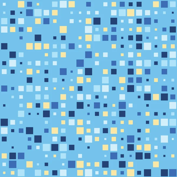 Bezproblemowy Wzór Mozaiki Niekończące Się Tło Płytkami Niebieskie Tło Kwadratowymi — Wektor stockowy