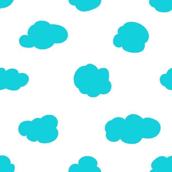 Patrón Sin Costuras Con Nubes Fondo Infinito Del Cielo Formas — Archivo Imágenes Vectoriales