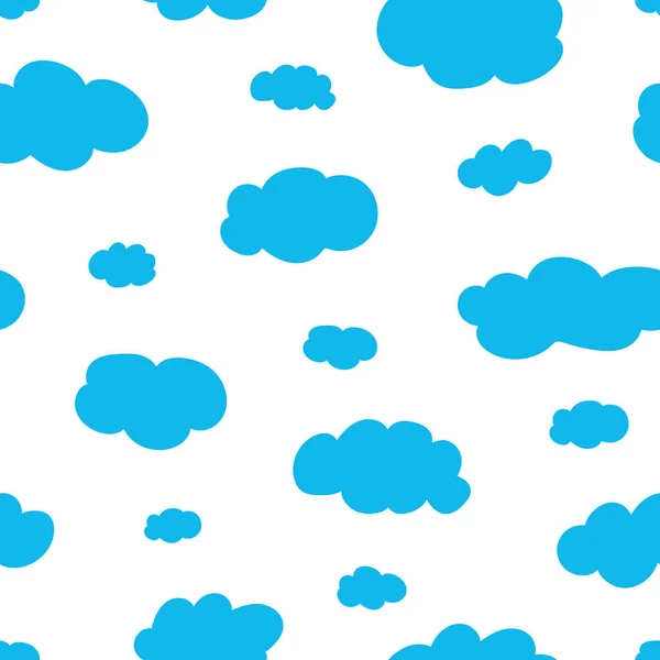 Patrón Sin Costuras Con Nubes Fondo Infinito Del Cielo Formas — Archivo Imágenes Vectoriales