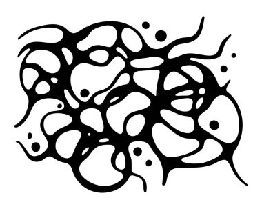 Soyut logo, geometrik çember ve çizgilerle şablon. - Sanat. İzole edilmiş. Vektör illüstrasyonu.