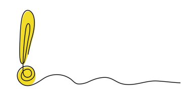 Ünlem işareti bir çizgi sanat, el çizimi takdir işareti, fikir sürekli sınır. İlgi kavramını sorgulamak, cevabı bulmak. Web tasarımı için moda şablon, sosyal medya, sunum. Düzenlenebilir vuruş.