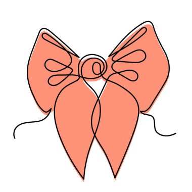 Pruva düğümü sanatı, el yapımı kurdele kelebeği hediyesi, sürekli çizim. Dekoratif bayram süslemesi, Noel hediyesi. Düzenlenebilir felç. İzole edilmiş