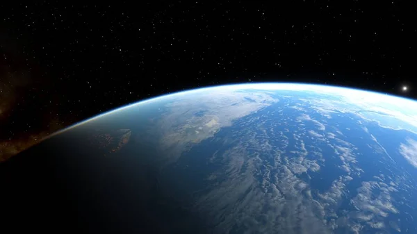 planet Earth, planet Earth from space, full planet Earth, satellite view of the planet 3D render