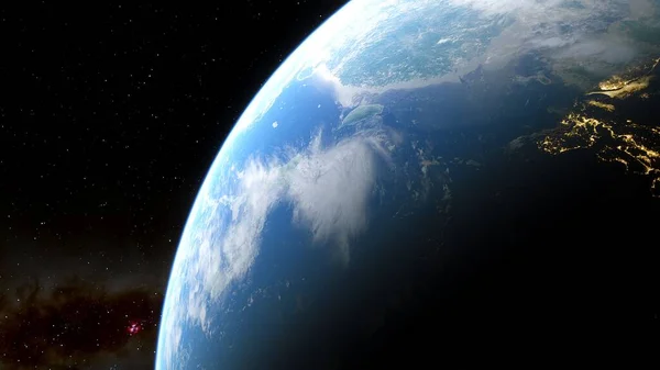 planet Earth, planet Earth from space, full planet Earth, satellite view of the planet 3D render