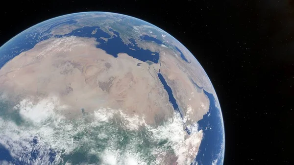 planet Earth, planet Earth from space, full planet Earth, satellite view of the planet 3D render