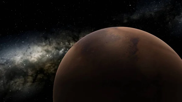 planet Mars, planet Mars from space, full planet Mars, red Mars 3d render