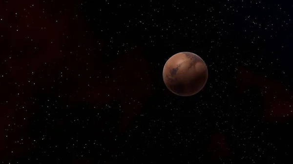 planet Mars, planet Mars from space, full planet Mars, red Mars 3d render