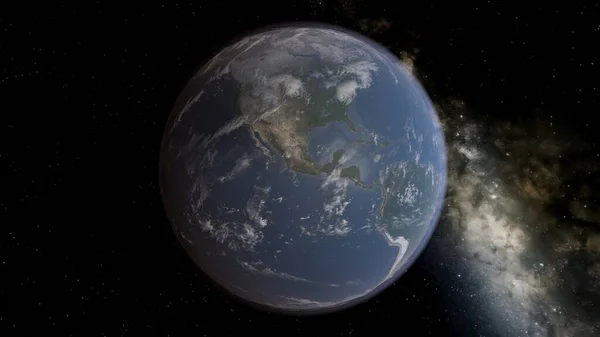 planet Earth, planet Earth from space, full planet Earth, satellite view of the planet 3D render