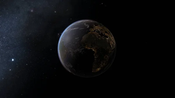 planet Earth, planet Earth from space, full planet Earth, satellite view of the planet 3D render