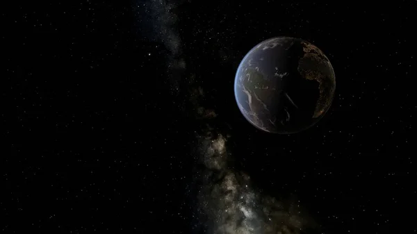 planet Earth, planet Earth from space, full planet Earth, satellite view of the planet 3D render