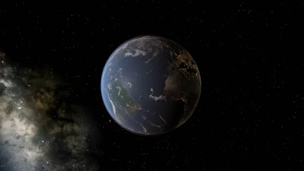 planet Earth, planet Earth from space, full planet Earth, satellite view of the planet 3D render