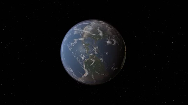 planet Earth, planet Earth from space, full planet Earth, satellite view of the planet 3D render