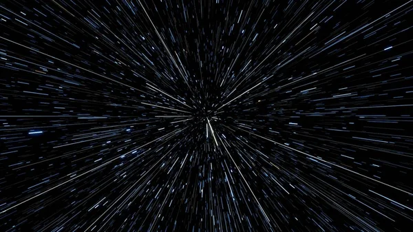 speed of light, flight in hyperspace, flight at incredible speeds in space, warping, warp 3D render