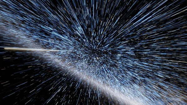 speed of light, flight in hyperspace, flight at incredible speeds in space, warping, warp 3D render