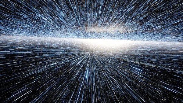 speed of light, flight in hyperspace, flight at incredible speeds in space, warping, warp 3D render