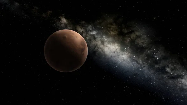 planet Mars, red planet Mars, Mars in the solar system 3d render