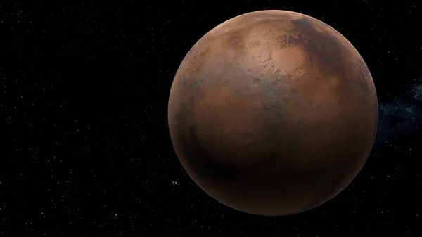 planet Mars, red planet Mars, Mars in the solar system 3d render