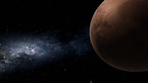 planet Mars, red planet Mars, Mars in the solar system 3d render