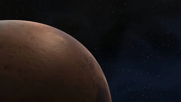 planet Mars, red planet Mars, Mars in the solar system 3d render