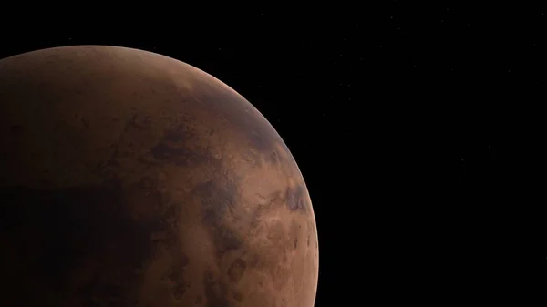 planet Mars, red planet Mars, Mars in the solar system 3d render