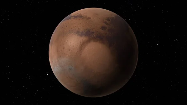 planet Mars, red planet Mars, Mars in the solar system 3d render