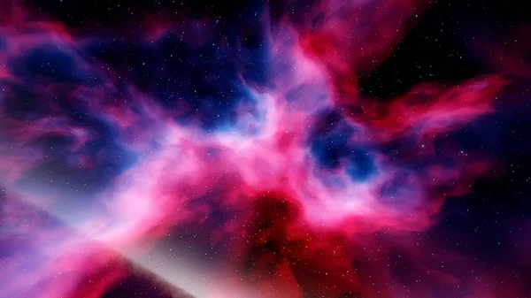 red-violet nebula in outer space, horsehead nebula, unusual colorful nebula in a distant galaxy, red nebula 3d render