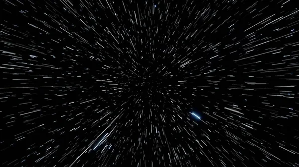 space flight through the warp, warp effect, warping, flight in stars, stars background 3d render