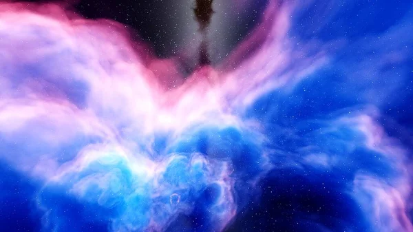 red-violet nebula in outer space, horsehead nebula, unusual colorful nebula in a distant galaxy, red nebula 3d render